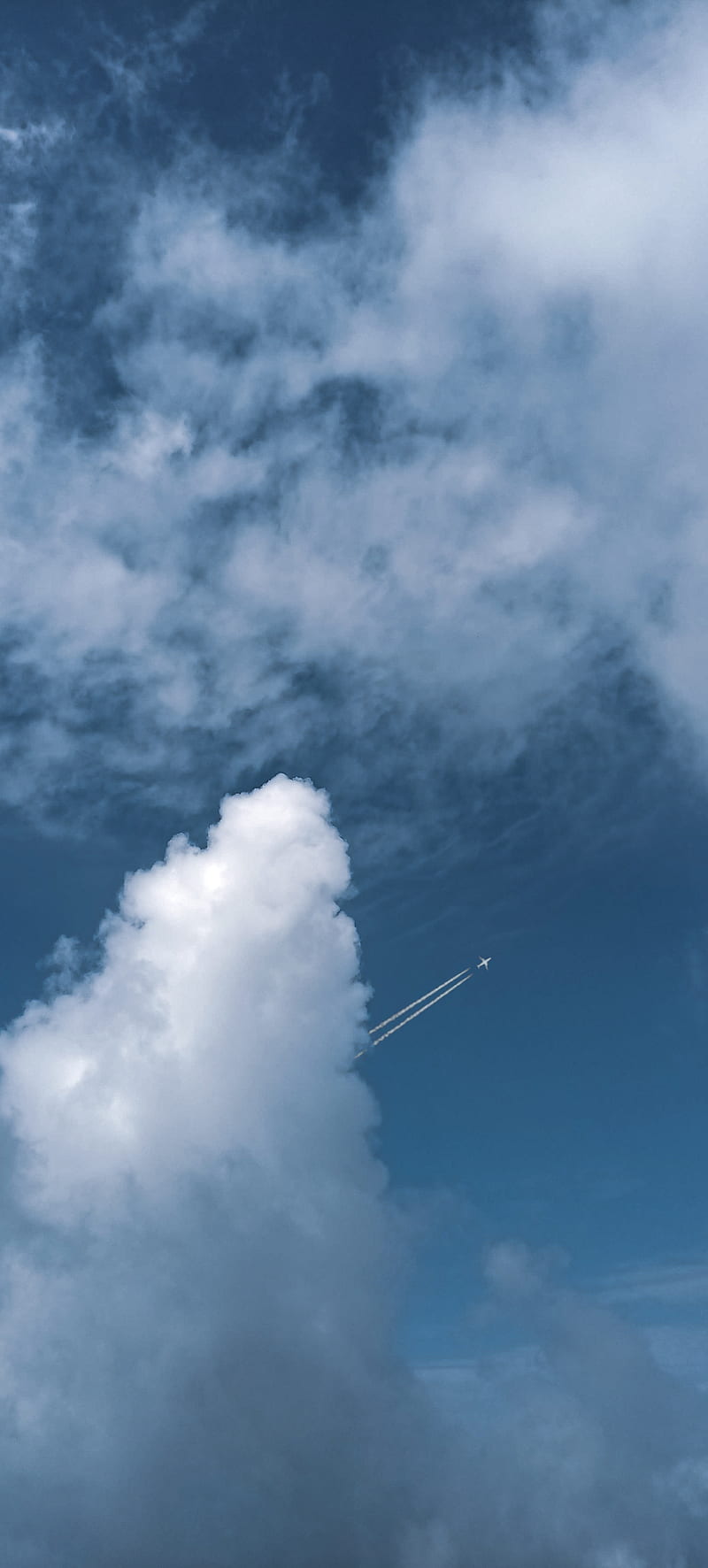 800x1772 Blue, aesthetic, atmosphere, cloud, new, peace, lockscreen, iphone, Android, HD phone wallpaper