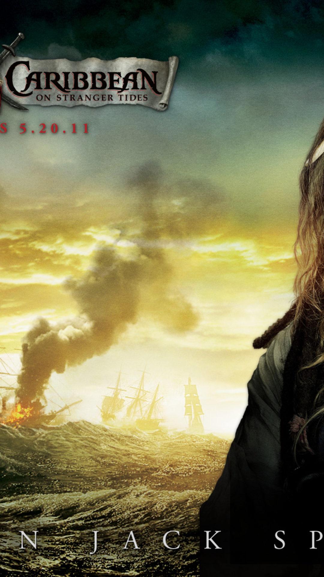 1080x1920 Johnny Depp in Pirates Of The Caribbean 4 HD Wallpaper. HD