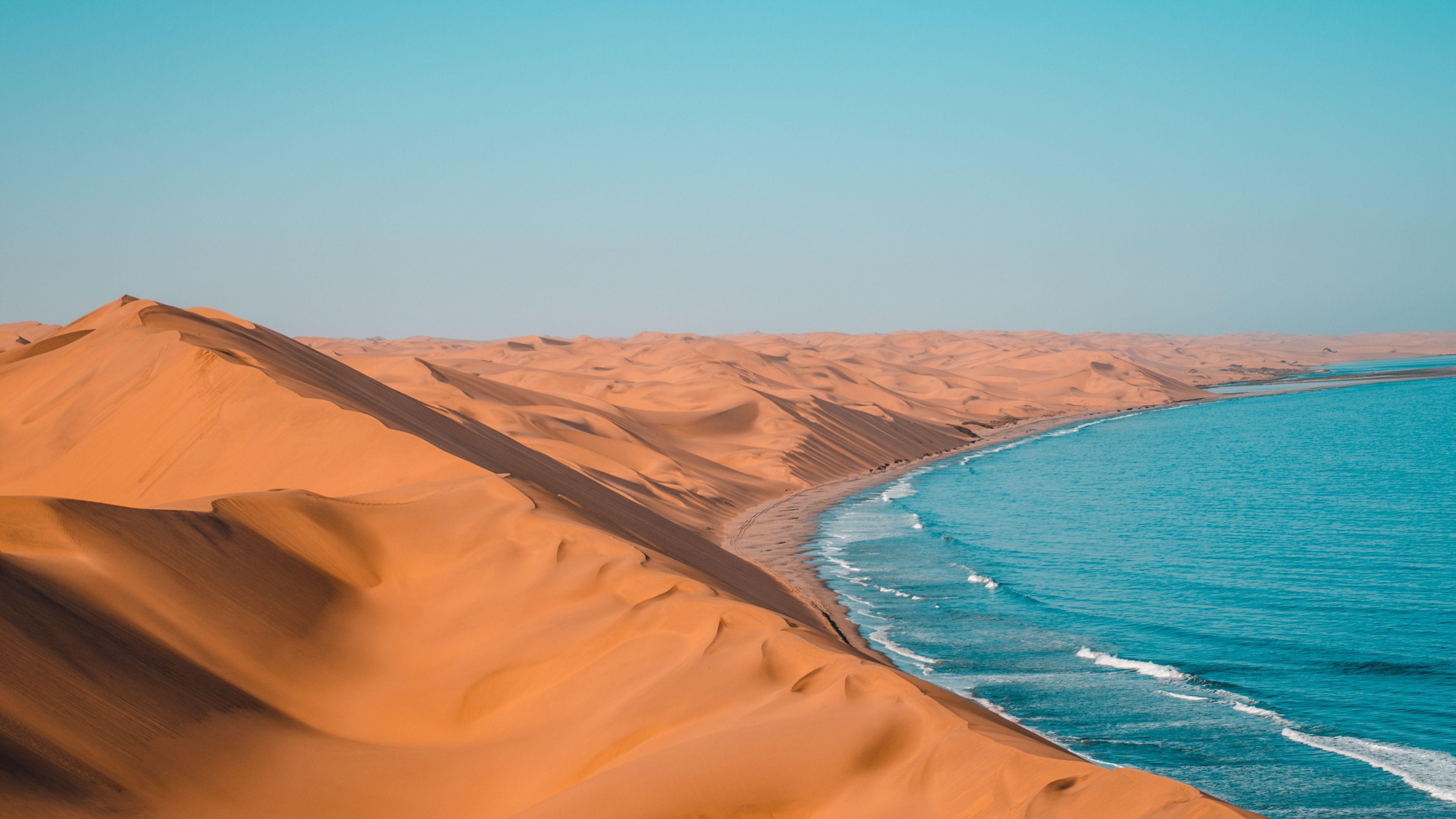3840x2160 Download Desert, coast, sea, seascape wallpaper, 3840x 4K UHD