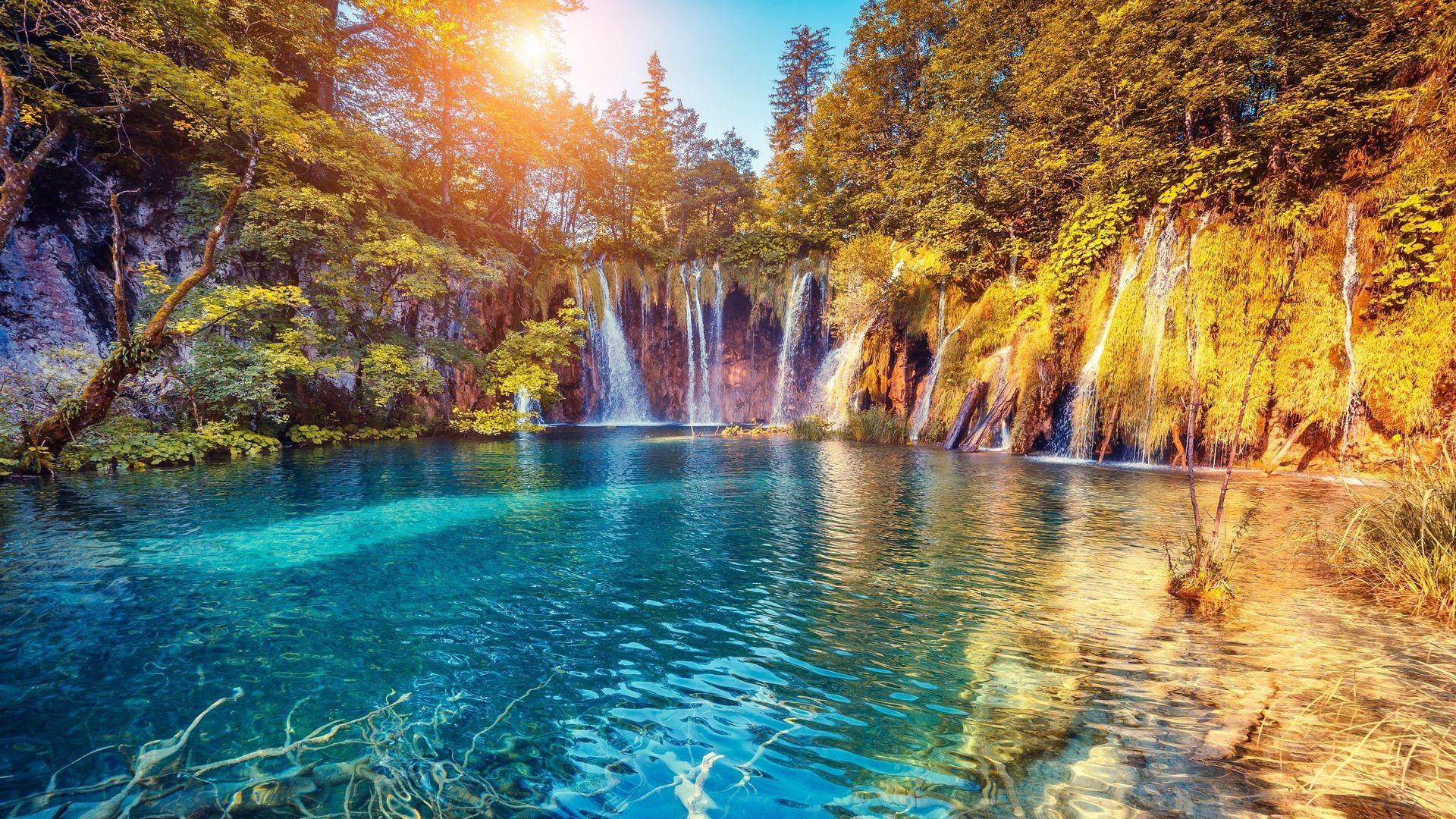 1920x1080 Free download Sunrise Waterfall Summer Days View Wallpaper Stream [1920x1080] for your Desktop, Mobile & Tablet. Explore A Summer Day Wallpaper. A Summer Day Wallpaper, Wallpaper A Day