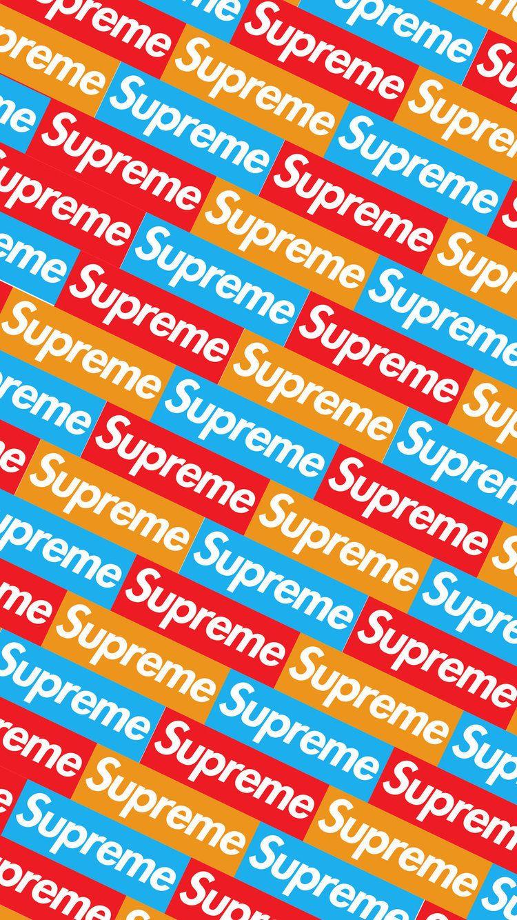 750x1334 Supreme Pattern iPhone Wallpaper HD
