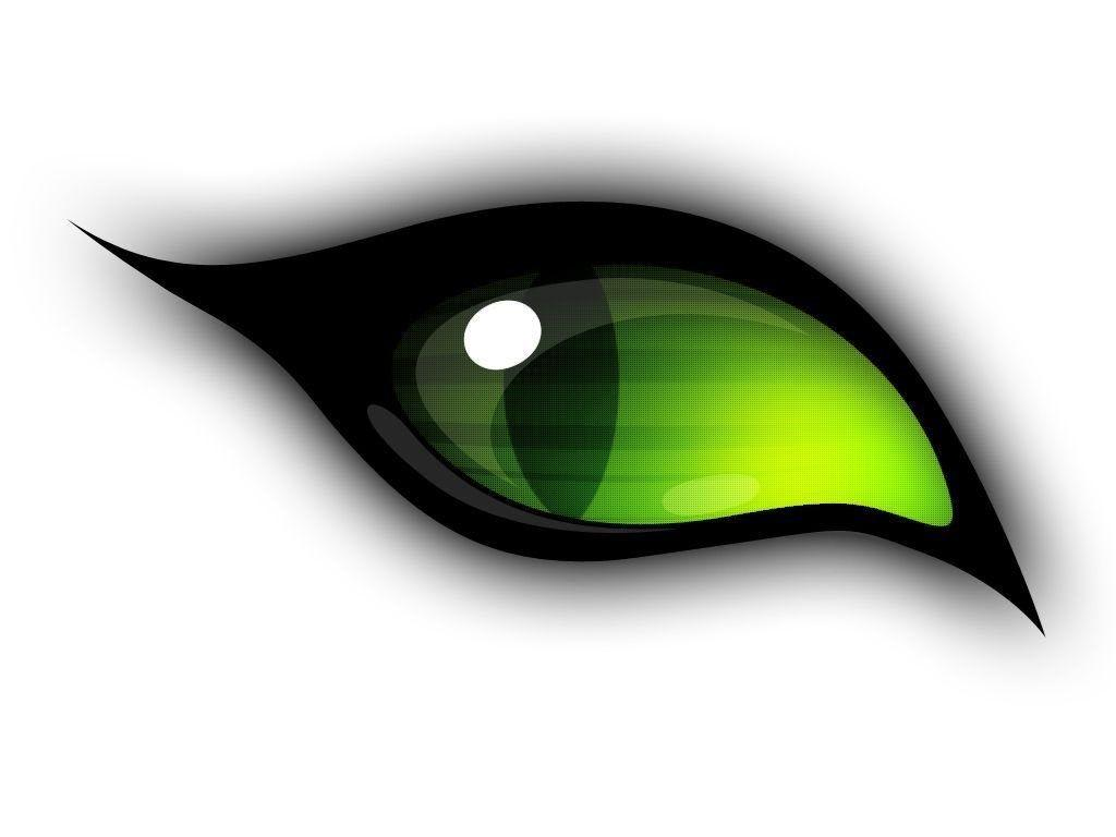 1024x768 Evil Green Eyes Wallpaper