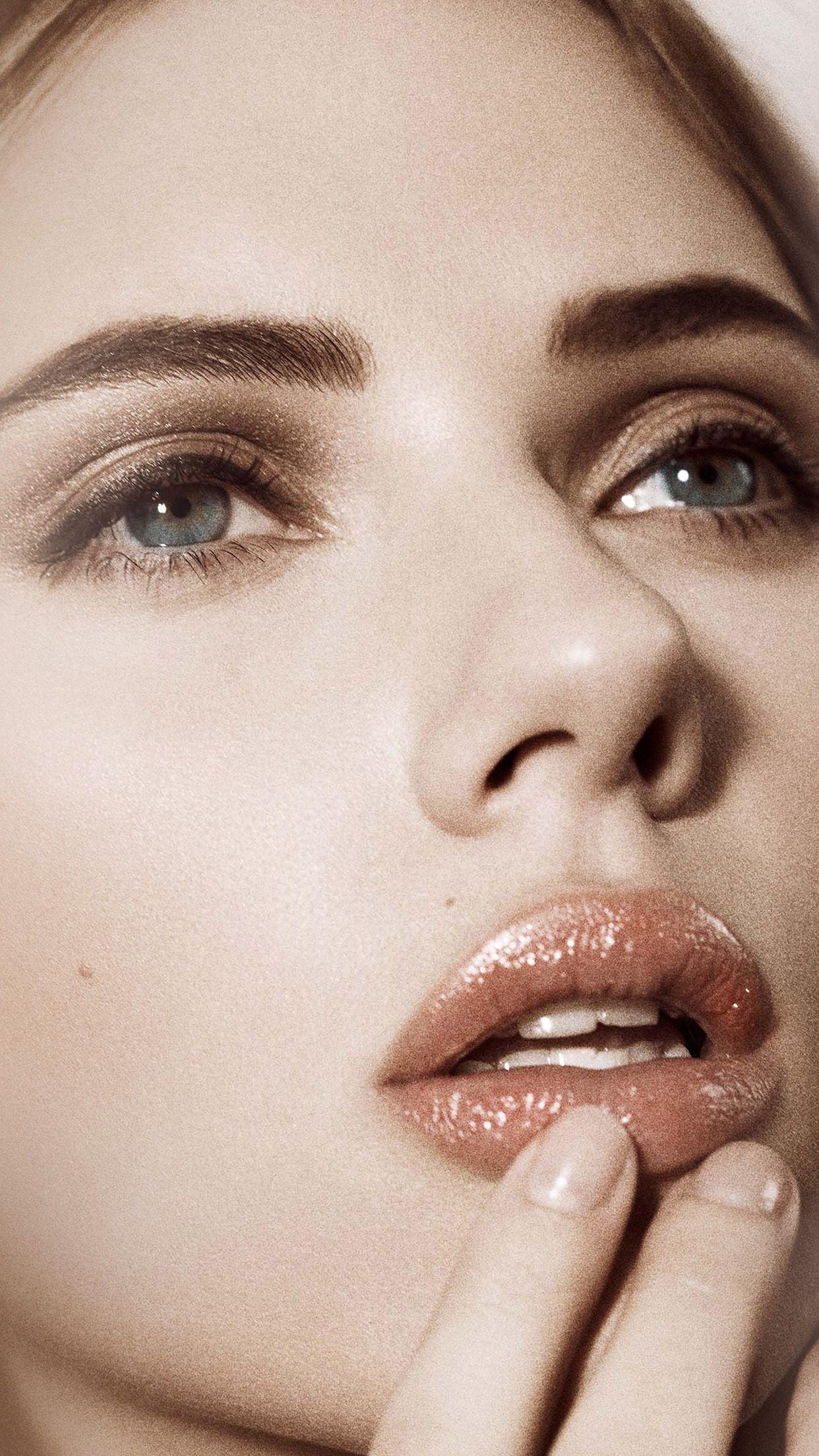 1242x2208 Girl Face Scarlett Johansson Film Celebrity Wallpaper