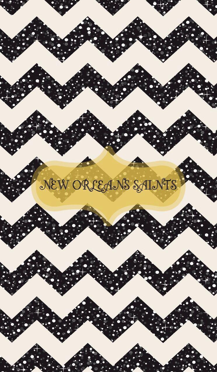 744x1272 New Orleans Saints iphone wallpaper black glitter chevron. Chevron iphone wallpaper, Chevron wallpaper, Gold chevron wallpaper