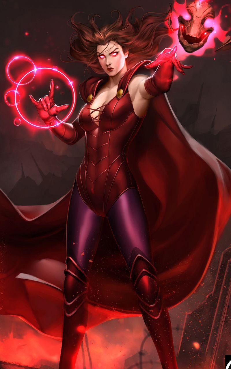 800x1280 Scarlet Witch 4K Art Nexus Samsung Galaxy Tab Note