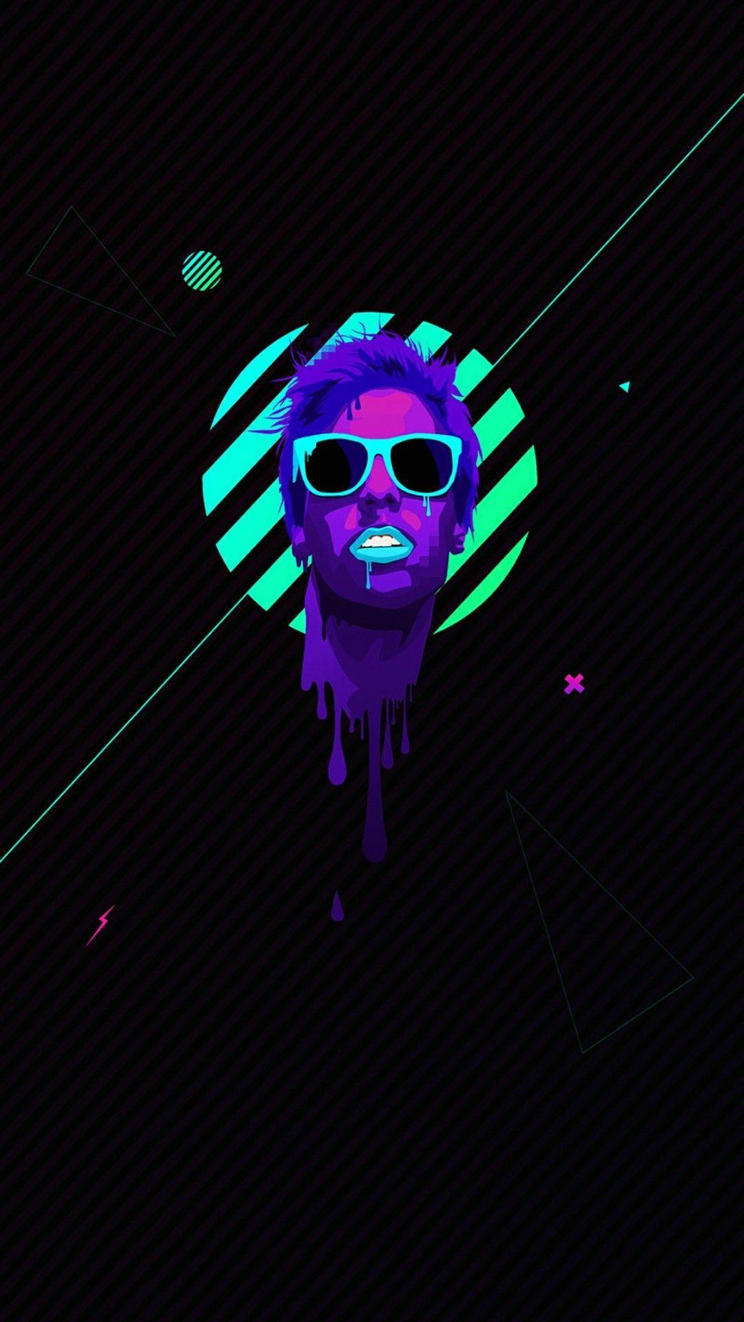 1080x1920 artwork #neon #colorful #painting #digitalart #purple
