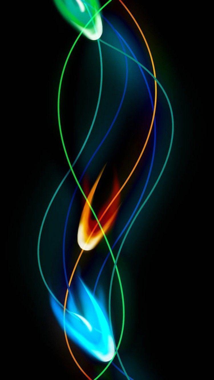 750x1334 Wallpaper iPhone 6 Flame Neon Vertical 4 7 Inches x 1334