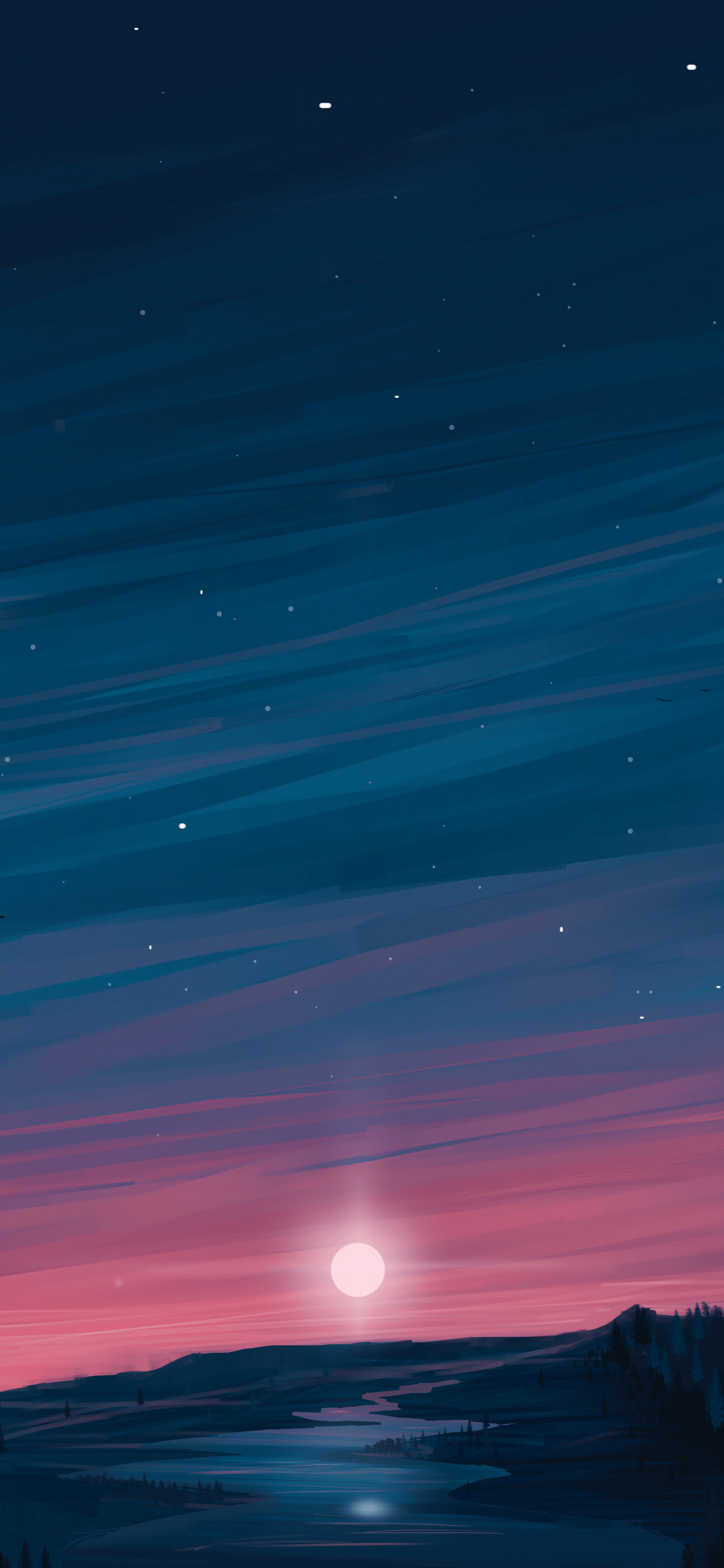 1242x2688 iPhone Wallpaper. Sky, Blue, Atmosphere, Horizon, Calm, Night