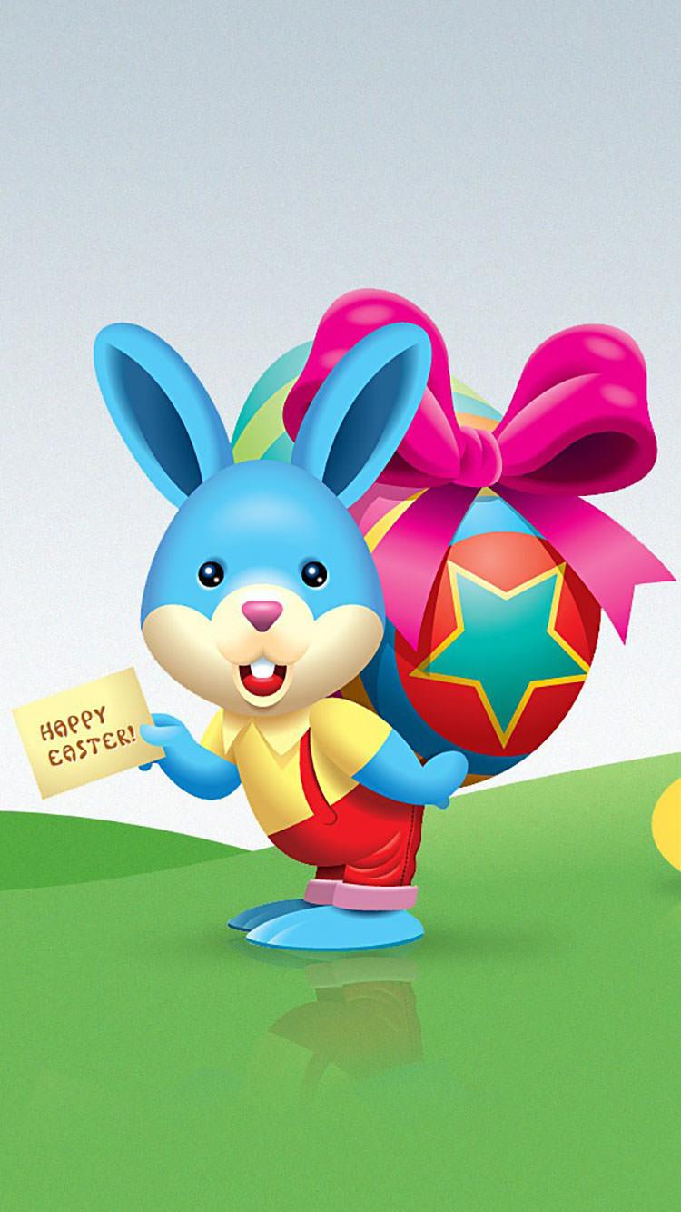 750x1334 Easter Bunny Carrying Gifts