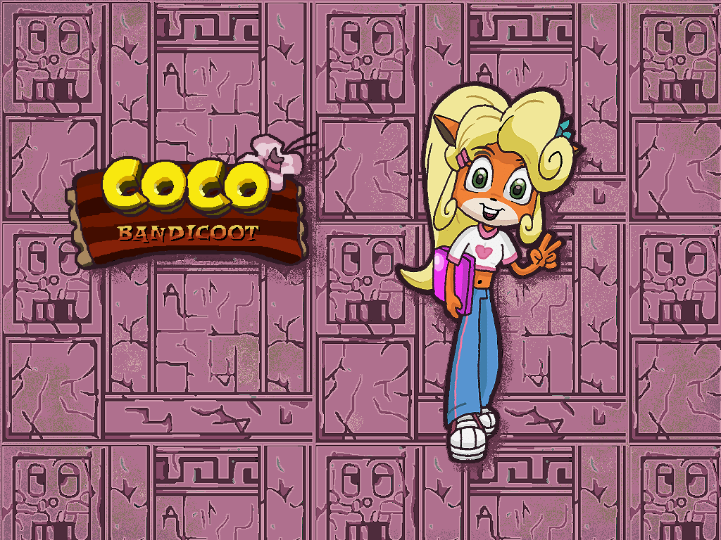 1024x768 Coco Bandicoot Wallpaper. Crash