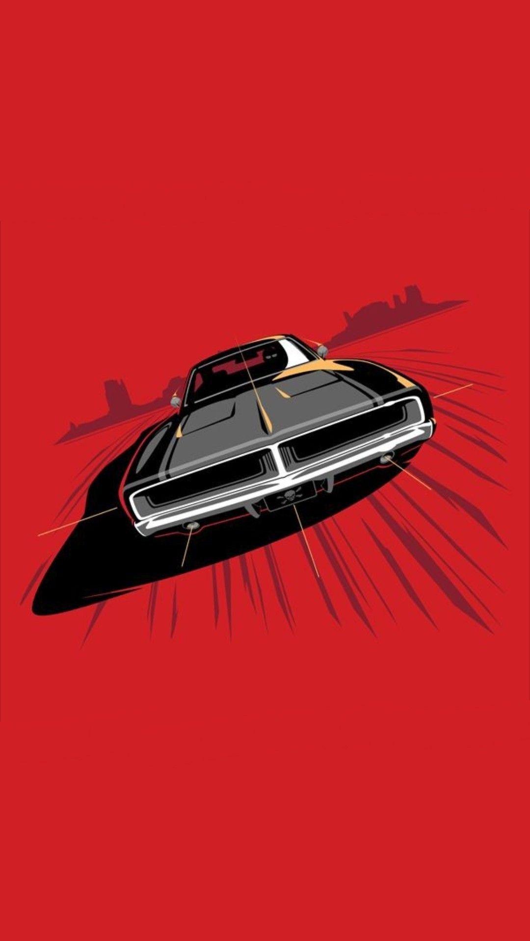1080x1919 Dodge Charger Speed Minimal iPhone Wallpaper