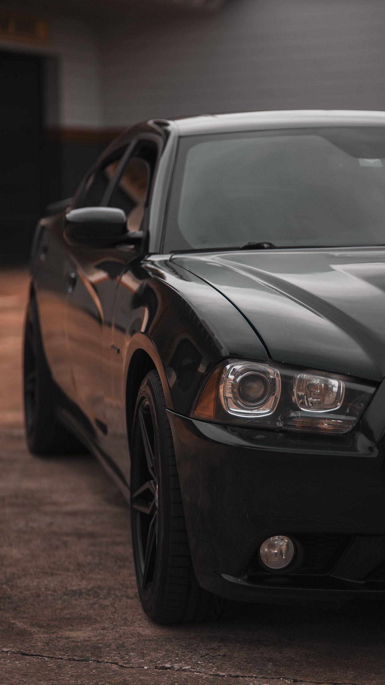 1350x2400 Download wallpaper 1350x2400 dodge charger, car, front view, black