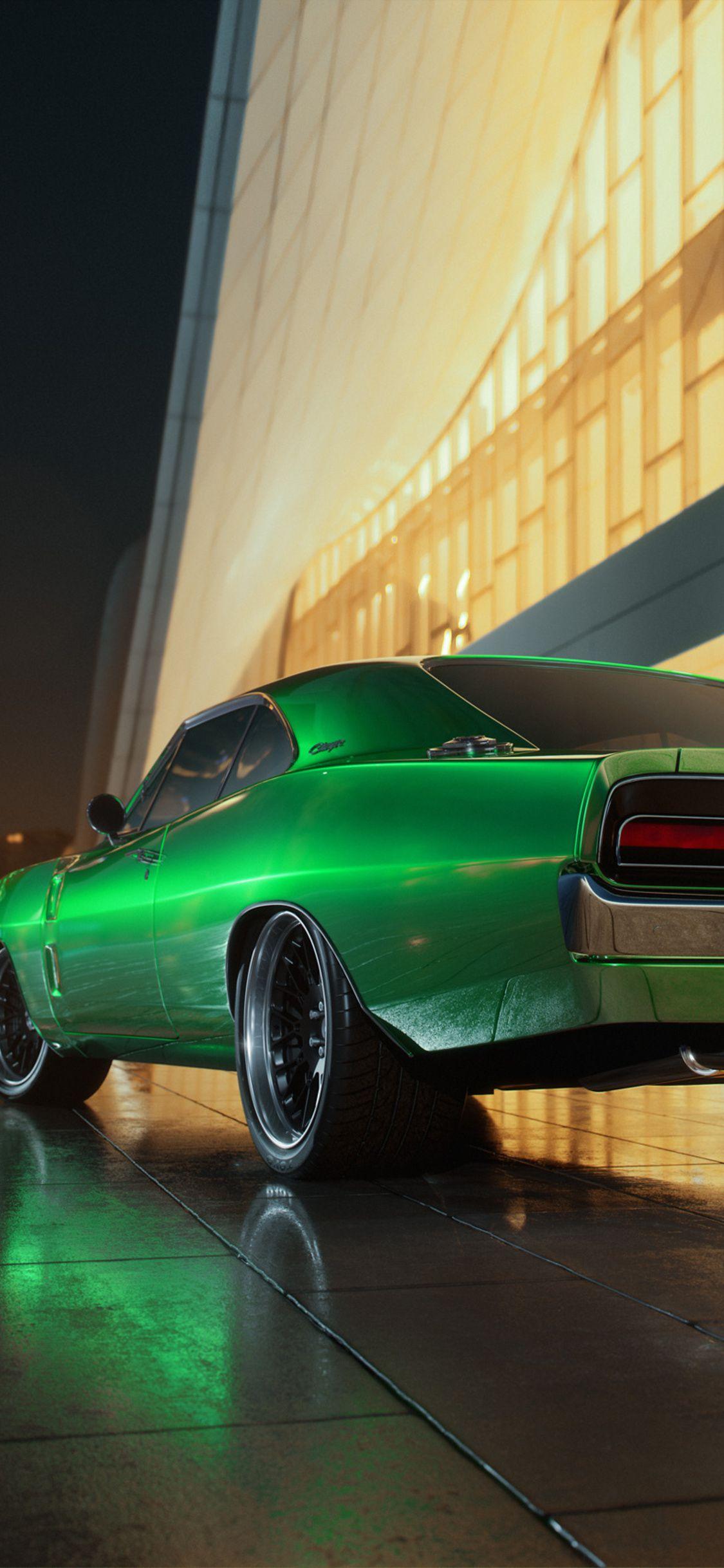 1125x2436 Dodge Charger 1969 RT Rear iPhone XS, iPhone iPhone X