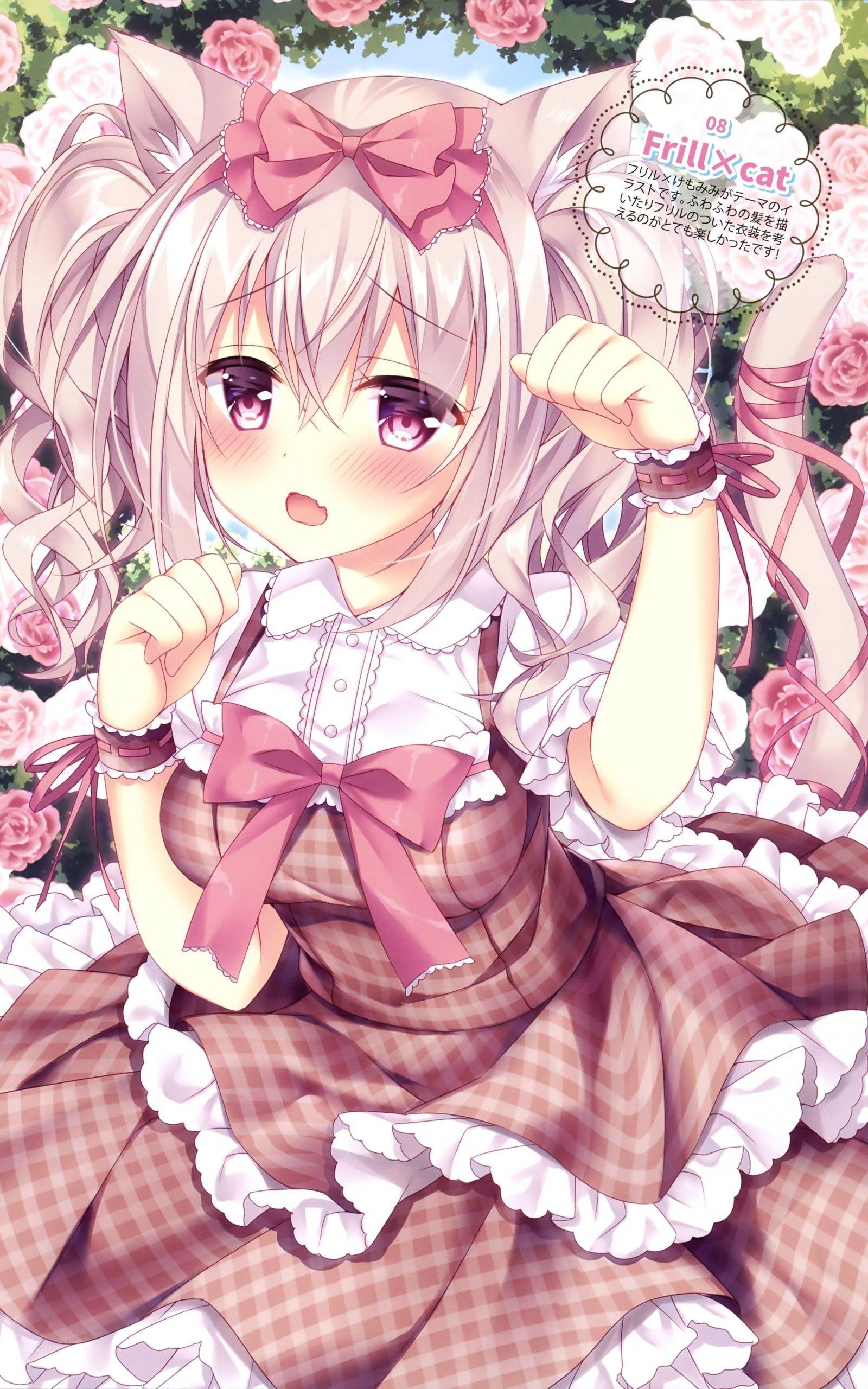 1600x2560 Download 1600x2560 Anime Cat Girl, Loli, Ribbon, Cute, Animal Ears