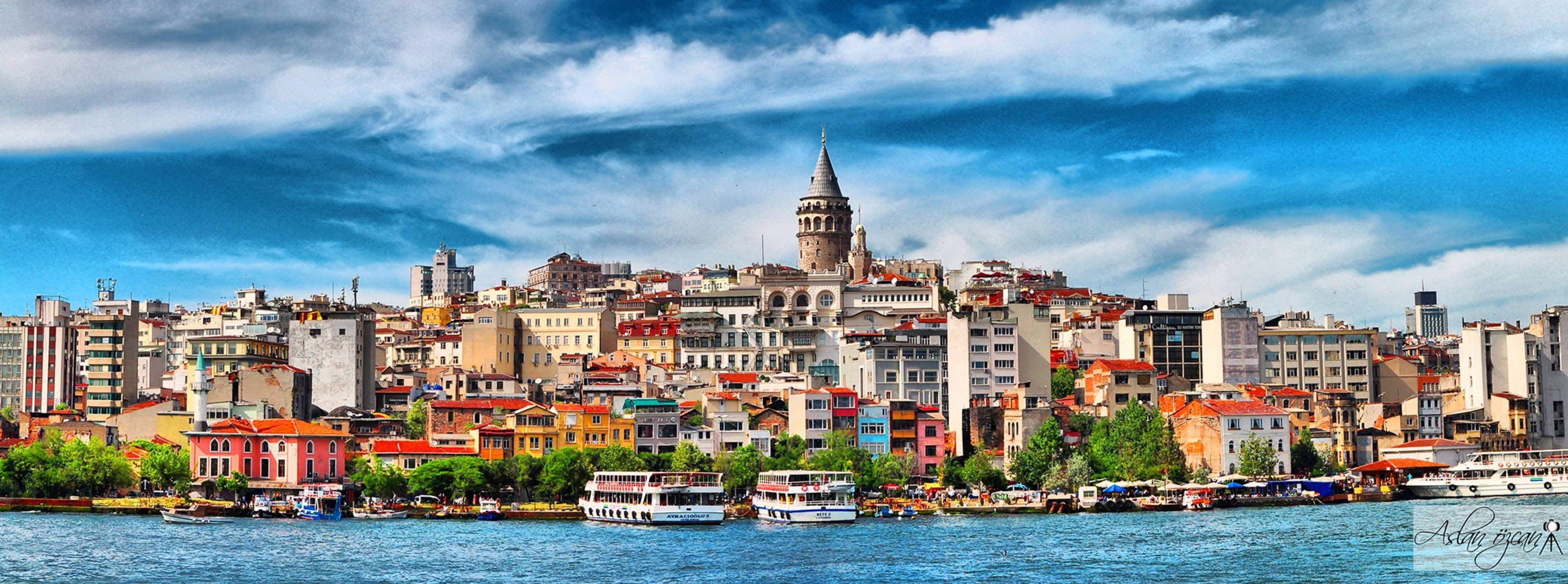 3355x1250 Istanbul Wallpaper