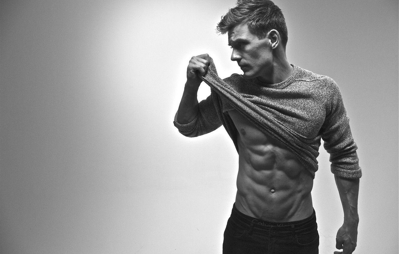 1332x850 Wallpaper white, black, men, pose, abs image for desktop, section