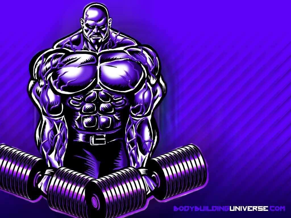 1024x768 Cartoon Bodybuilding Wallpaper