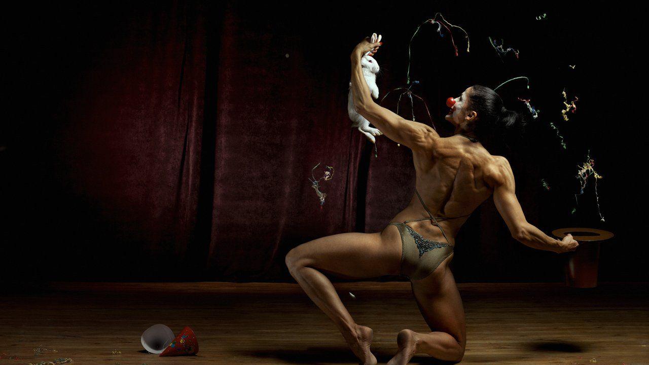 1280x720 Wallpaper Muscle, Fitness, Artwork, Cartoon Wallpaper, Rabbit