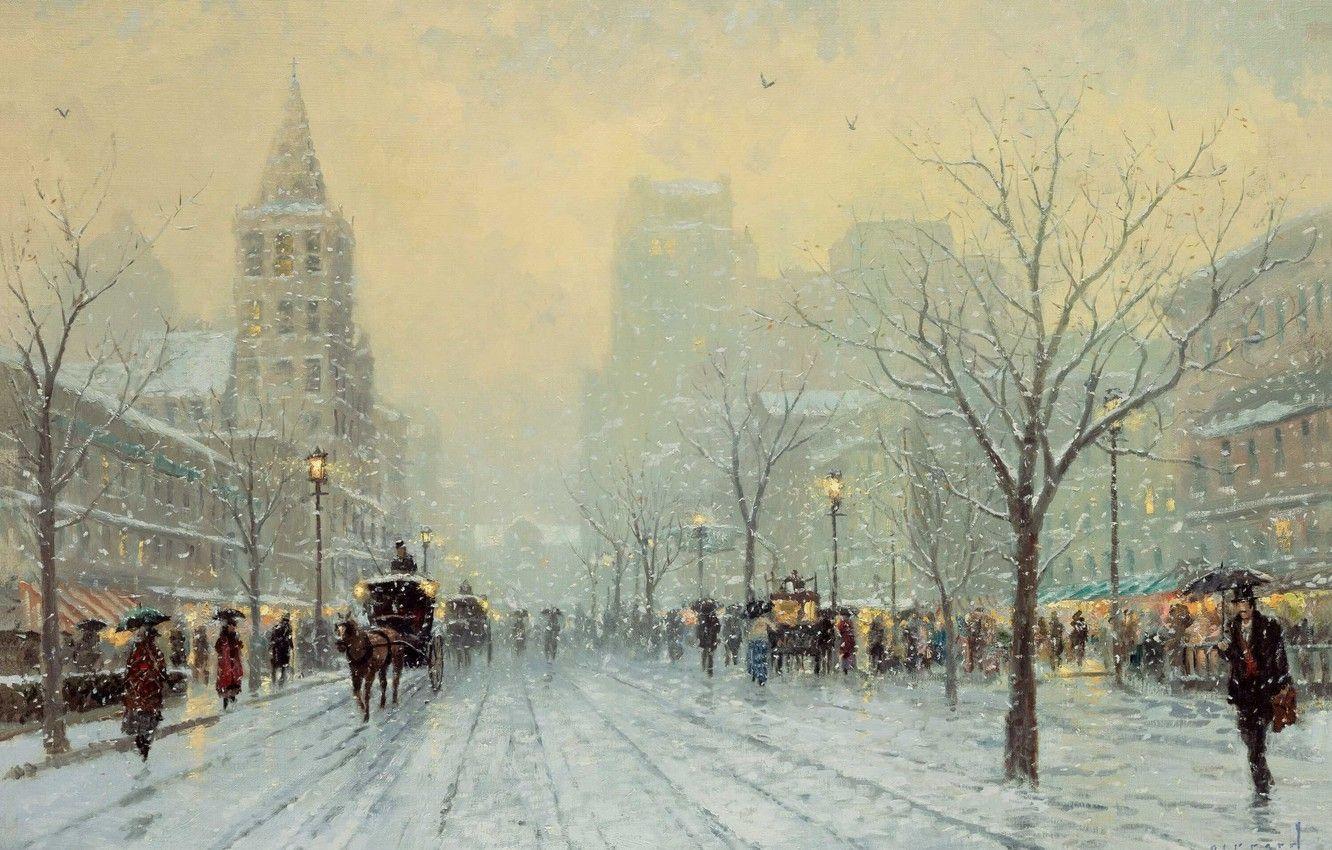 1332x850 Wallpaper cold, winter, snow, fog, street, snow, France, Paris