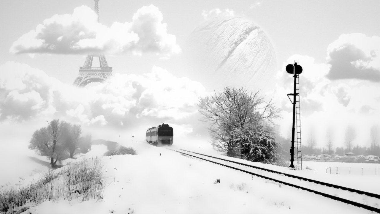 1280x720 Download wallpaper 1280x720 eifel tower, paris, france, tram