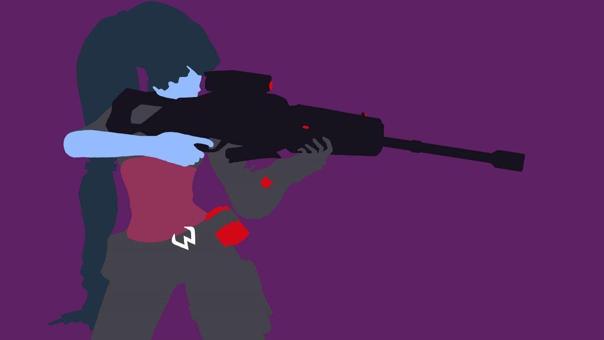 1191x670 Overwatch Widowmaker Noire Simplistic Wallpaper
