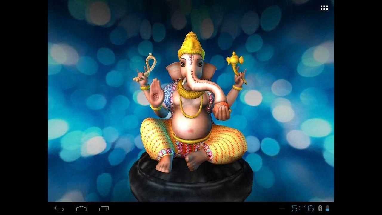 1280x720 3D Ganesh, its Free Mobile App & Live wall Paper