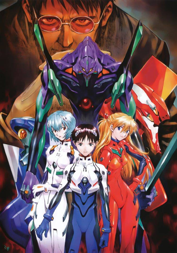 748x1068 Neon Genesis Evangelion, Ayanami Rei, Ikari Shinji, Asuka Langley