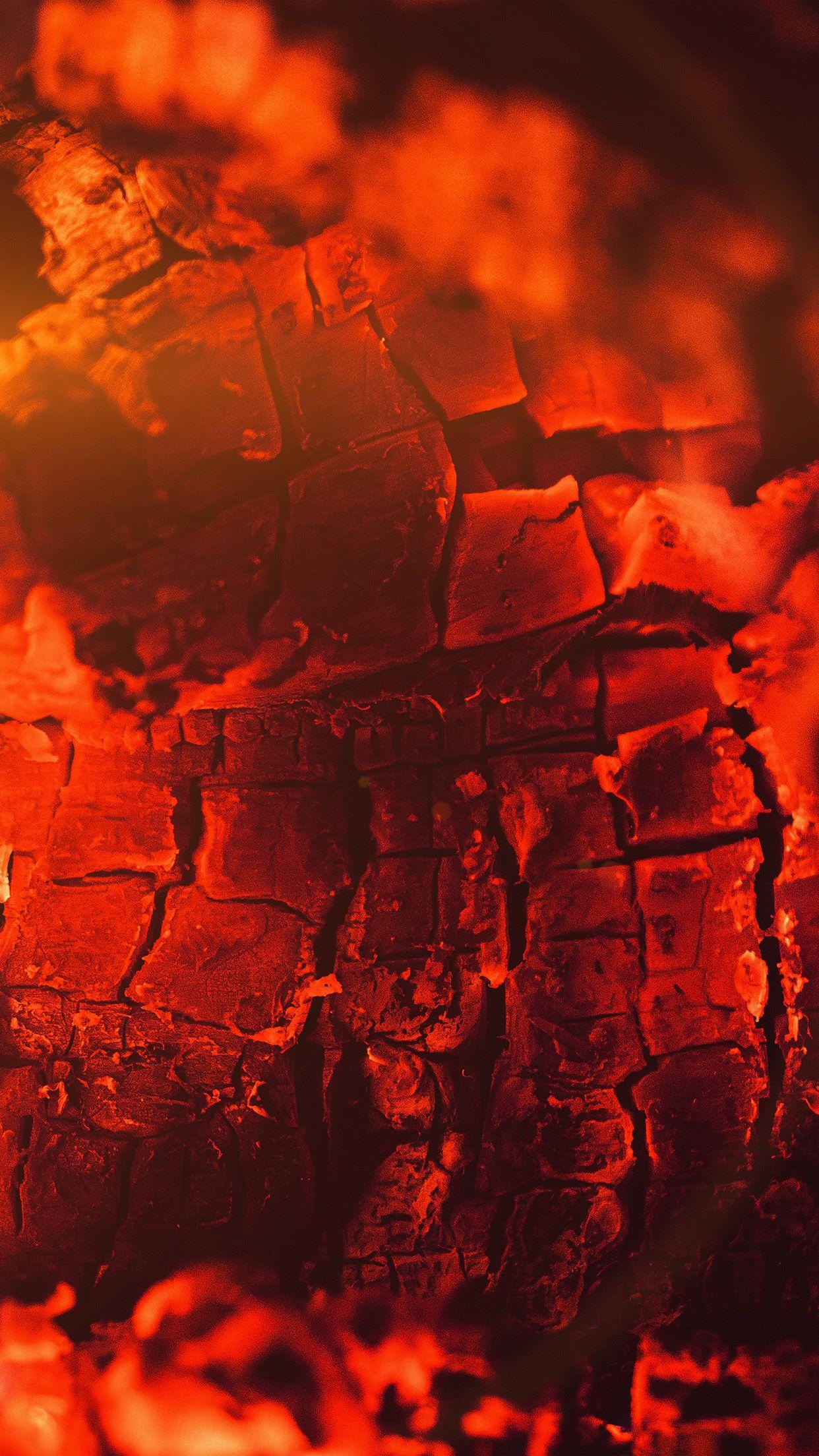 1242x2208 Fire Wood Red Dark Camping Hot