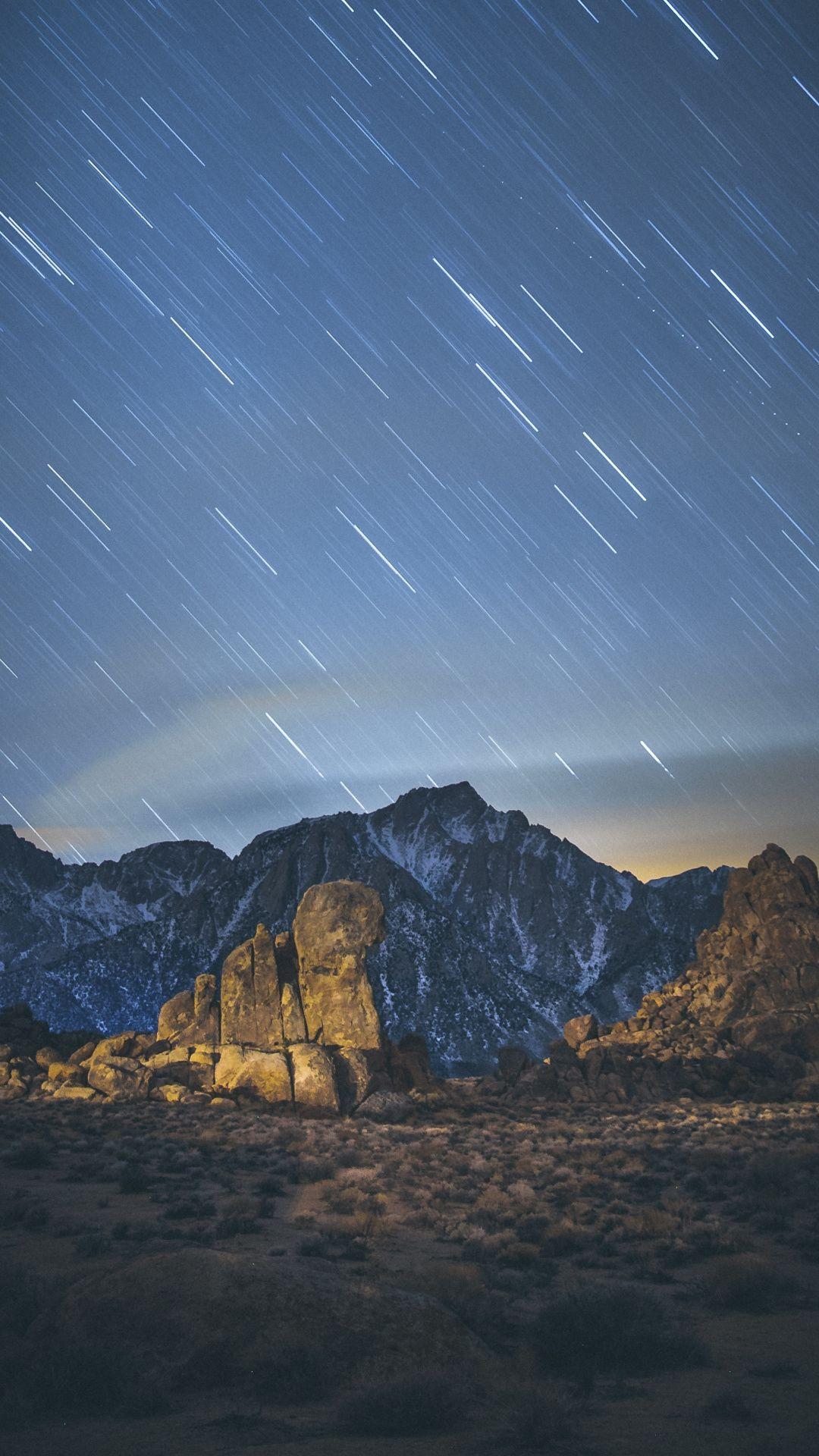 1080x1920 Download Starry sky, nature, landscape, camping wallpaper