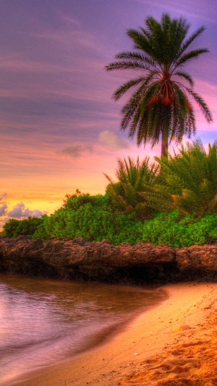 750x1334 Beach Sunset Wallpaper HD iPhone