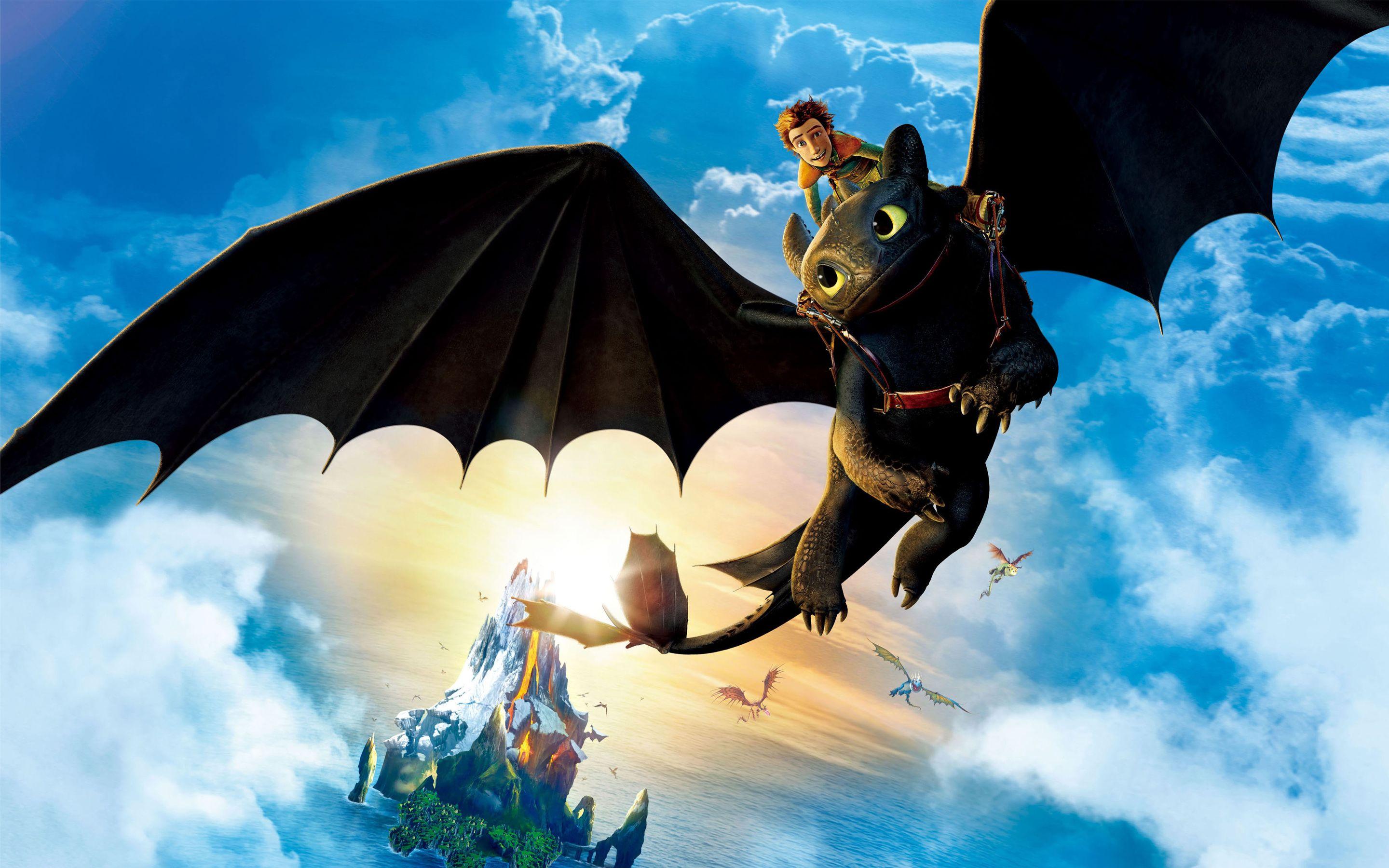 2880x1800 Free download Hiccup Riding Toothless Wallpaper HD Wallpaper