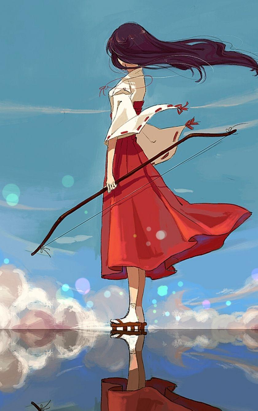 840x1336 Download 840x1336 wallpaper archer, kikyo, inuyasha, anime girl, iphone iphone 5s, iphone 5c, ipod touch, 840x1336 HD image, background, 16242