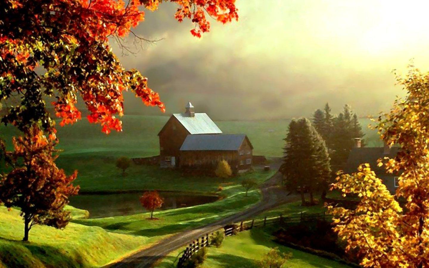 1440x900 Farm wallpaper HD for desktop background
