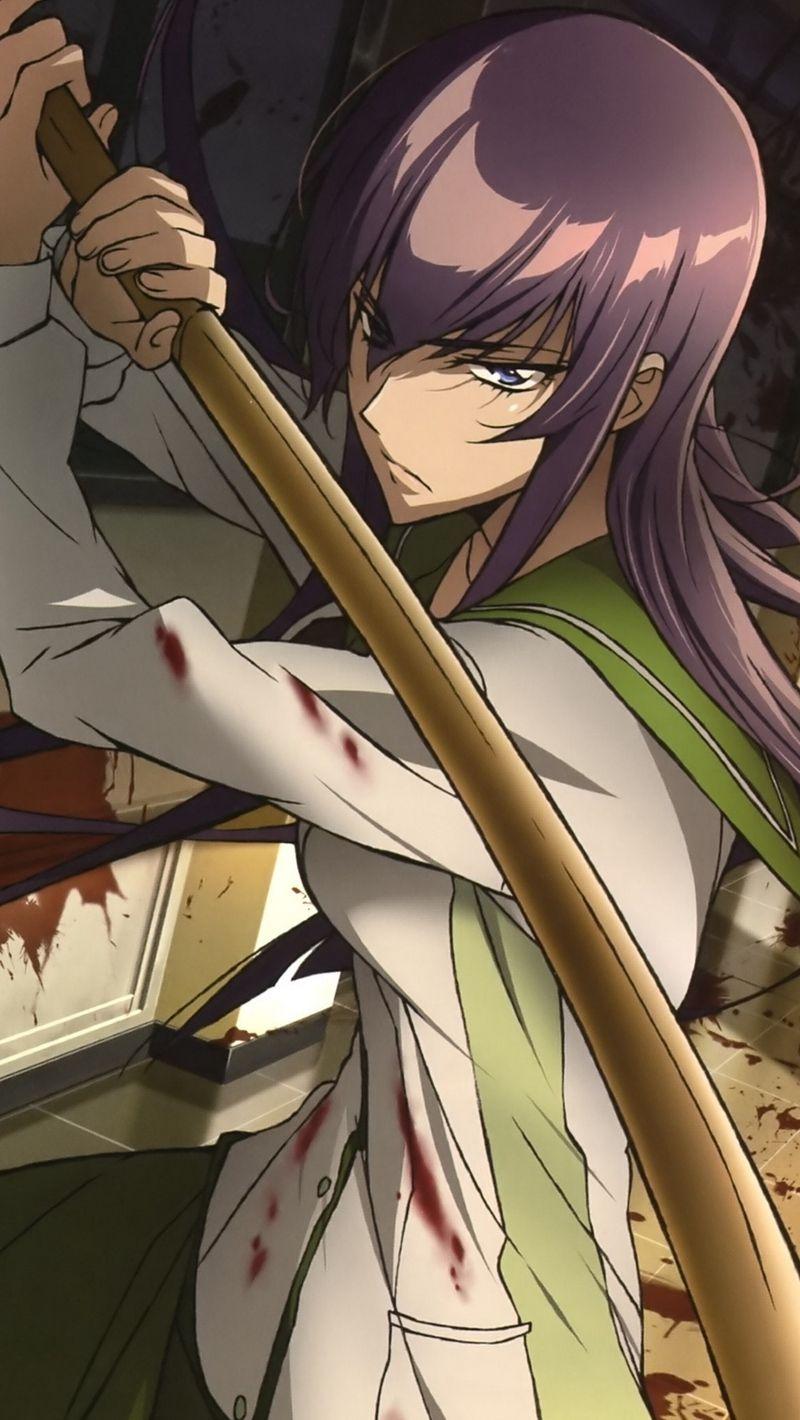 800x1420 Download wallpaper 800x1420 highschool of the dead, busujima saeko