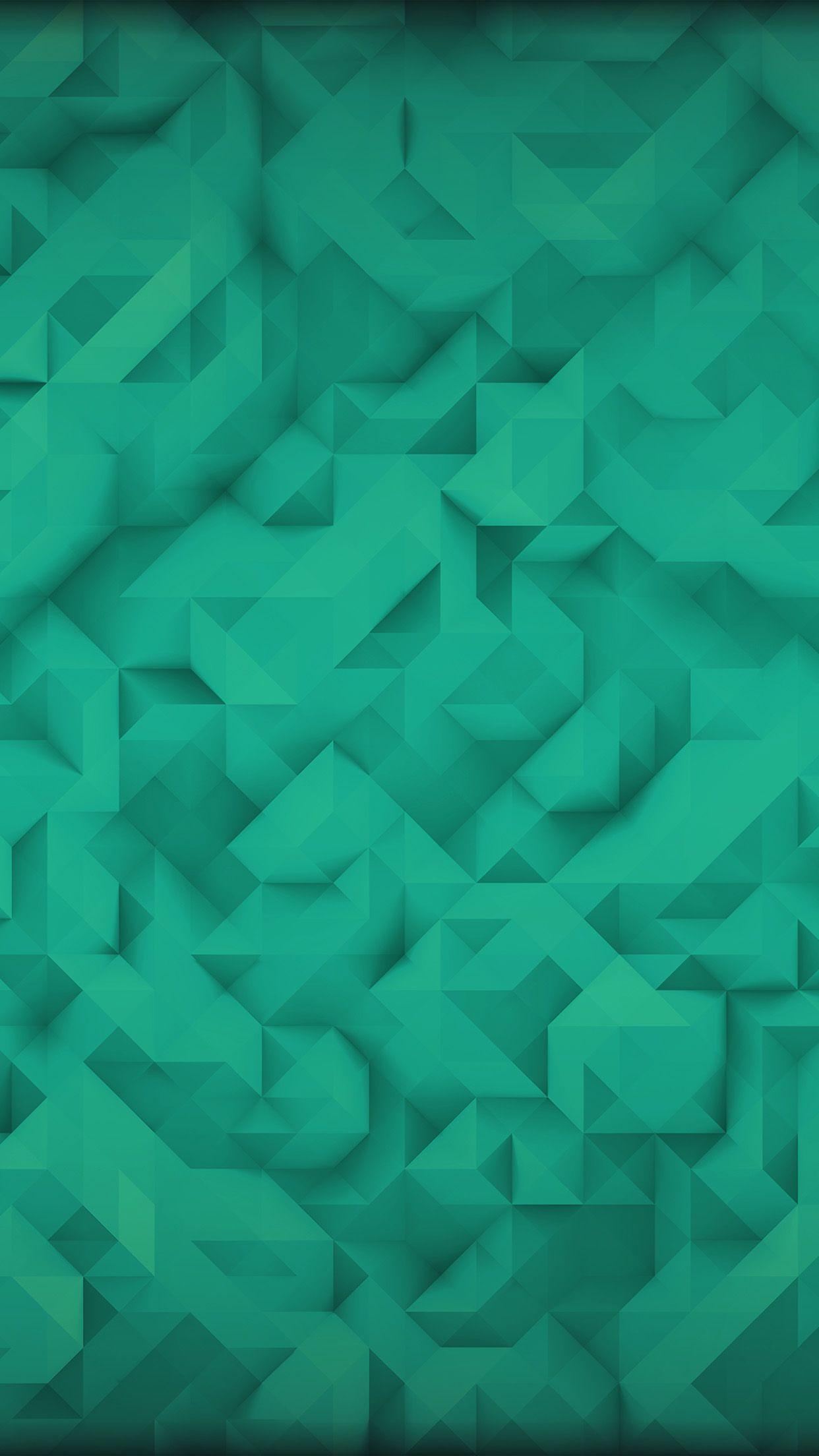 1242x2208 Polygon Art Green Triangle Pattern Wallpaper
