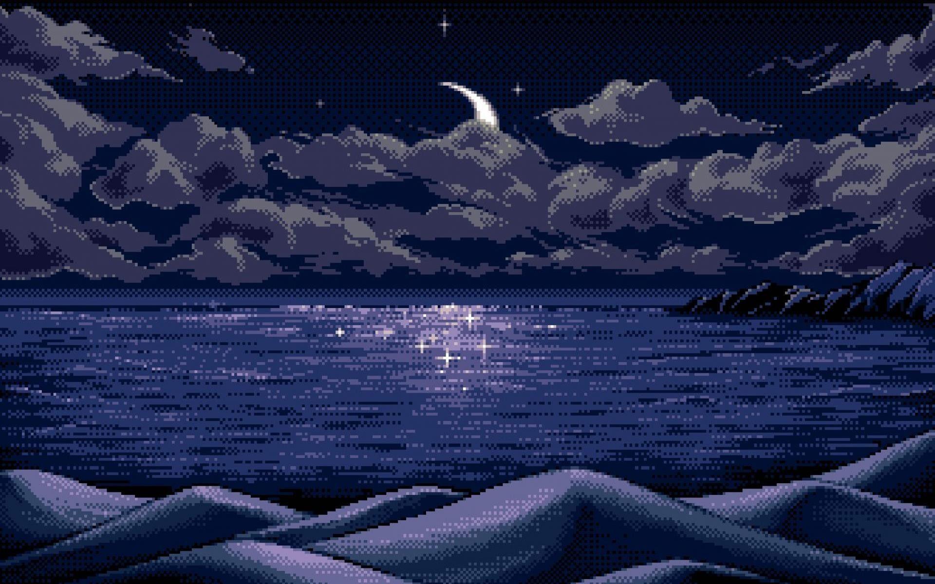 1920x1200 Landscape Tumblr Wallpaper HD. Pixel art landscape, Pixel art