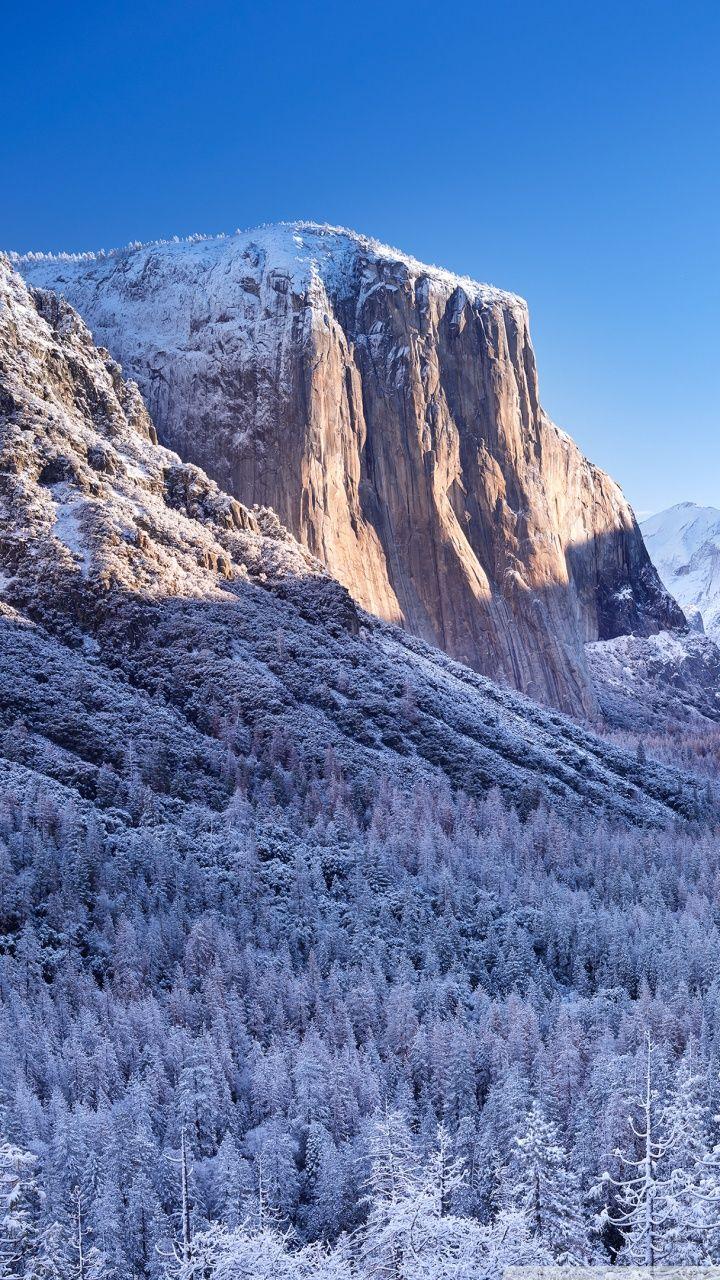 720x1280 Yosemite Winter Photography Ultra HD Desktop Background Wallpaper