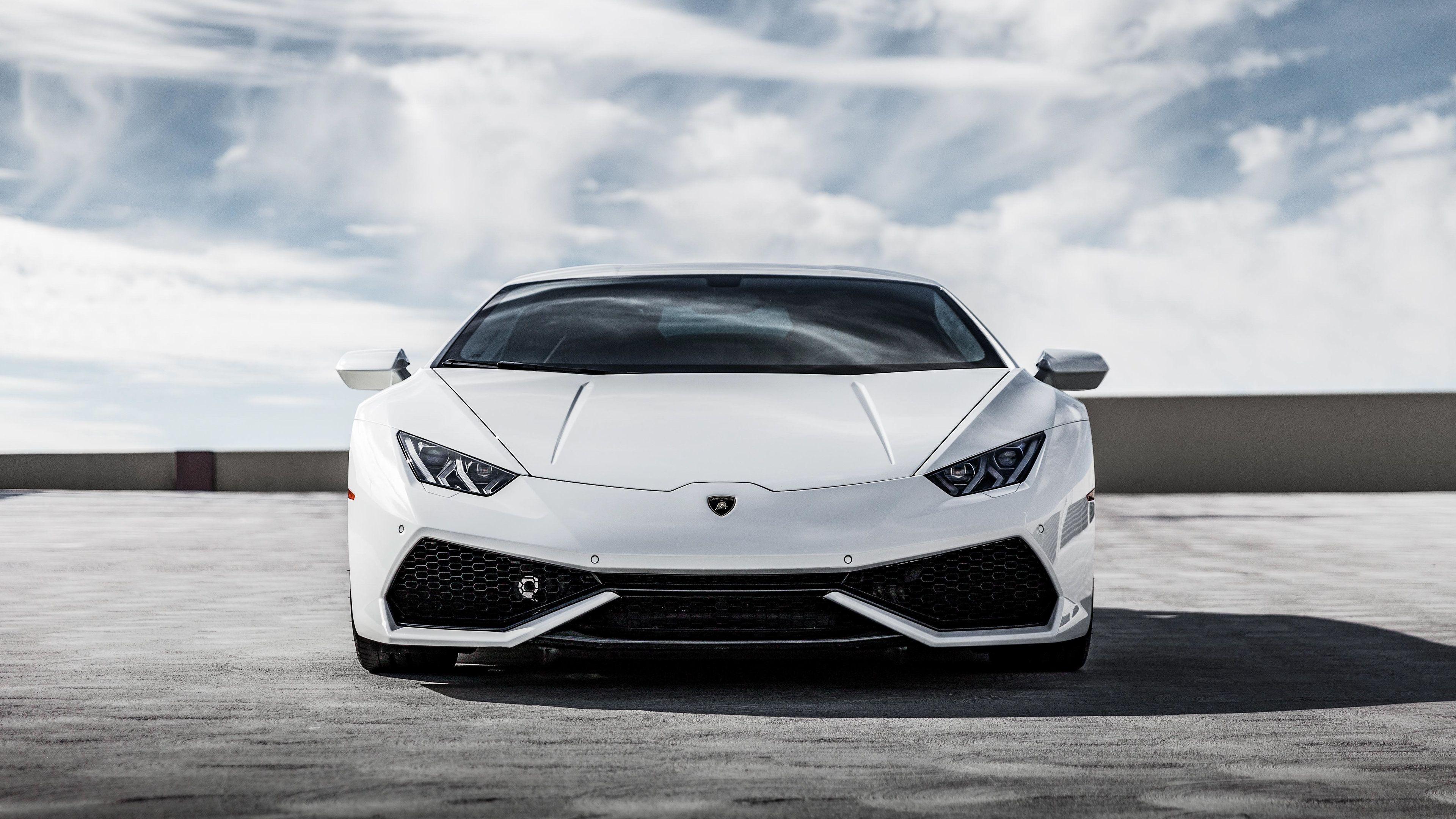 3840x2160 Wallpaper 4k White Lamborghini Huracan 4k Front 4k Wallpaper