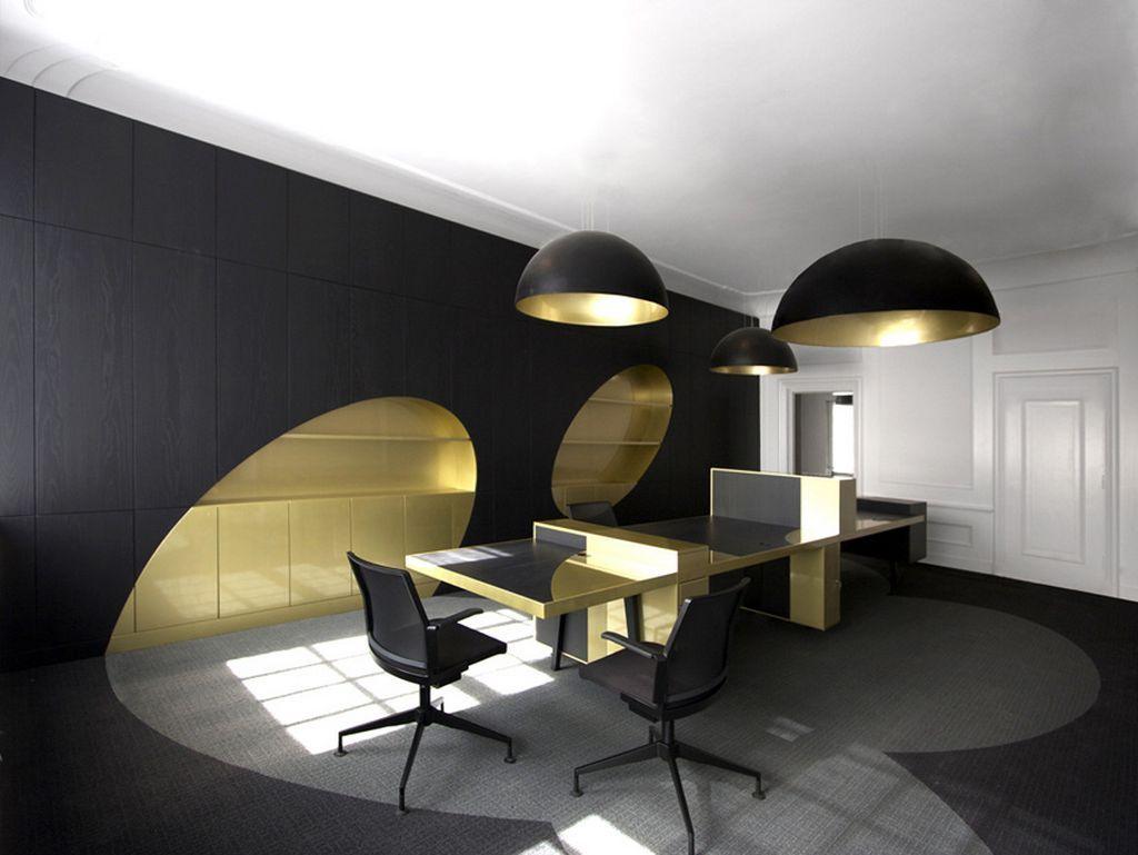 1024x769 Home Design Wallpaper: Elegant Office Interior Design Wallpaper