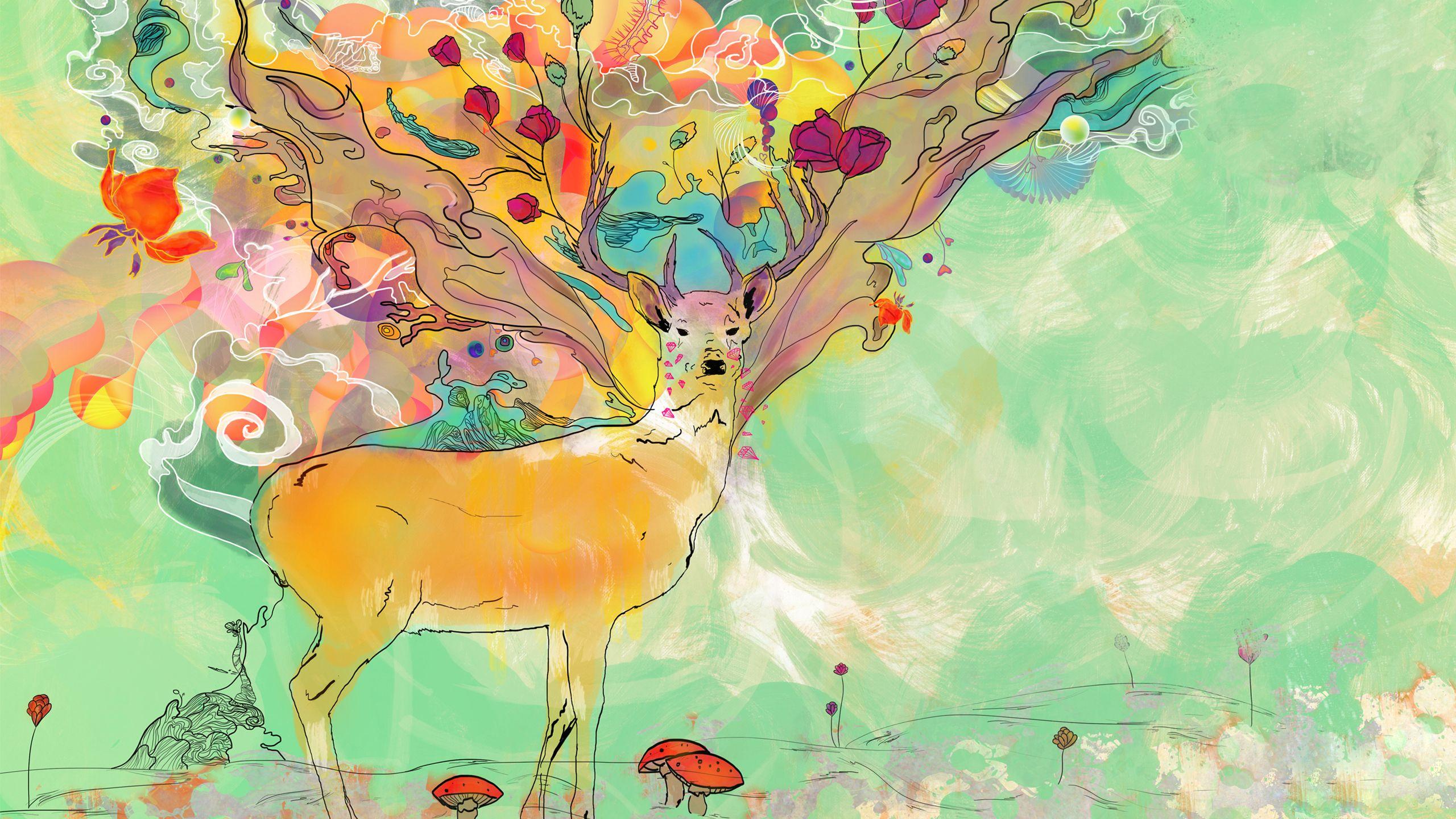 2560x1440 Watercolors Wallpaper. Metallic