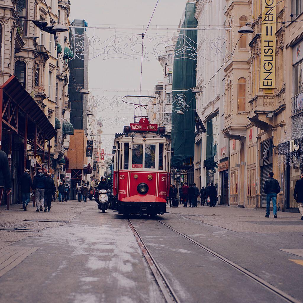 1024x1024 Public Transit Street Car City Travel Dark iPad Wallpaper Free