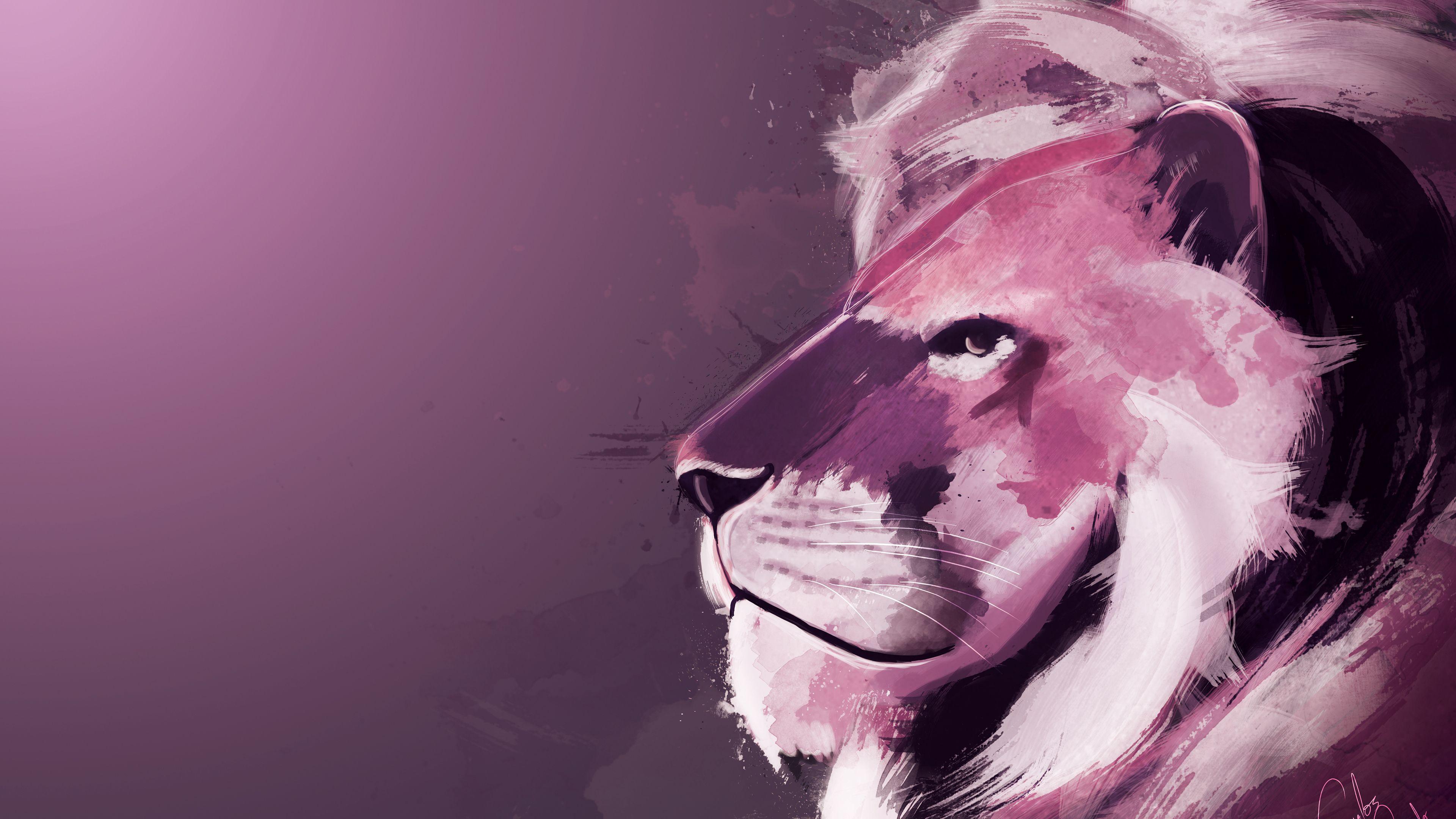 3840x2160 Wallpaper 4k Lion Artwork 4k Wallpaper