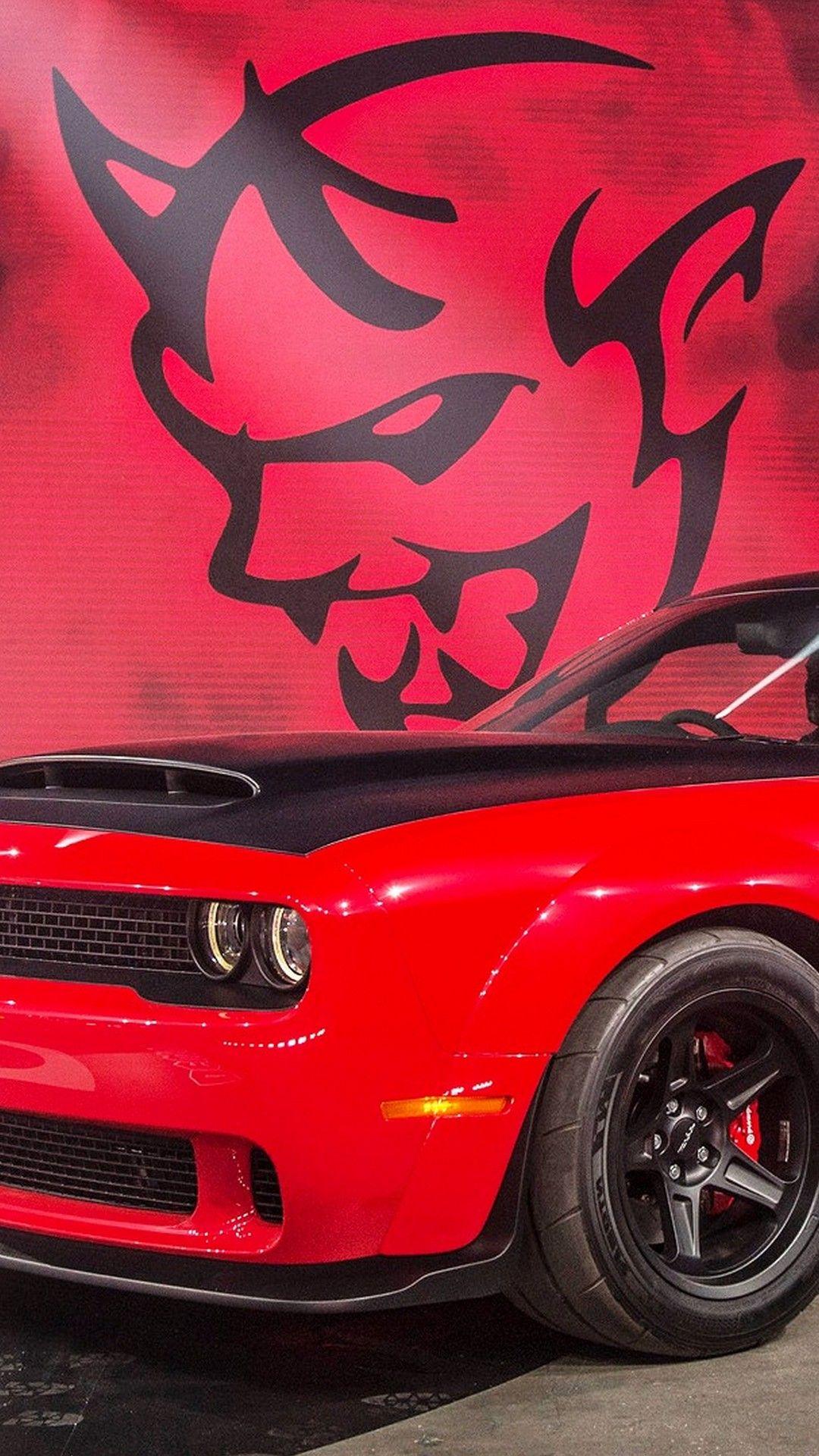 1080x1920 Dodge Demon Logo Wallpaper