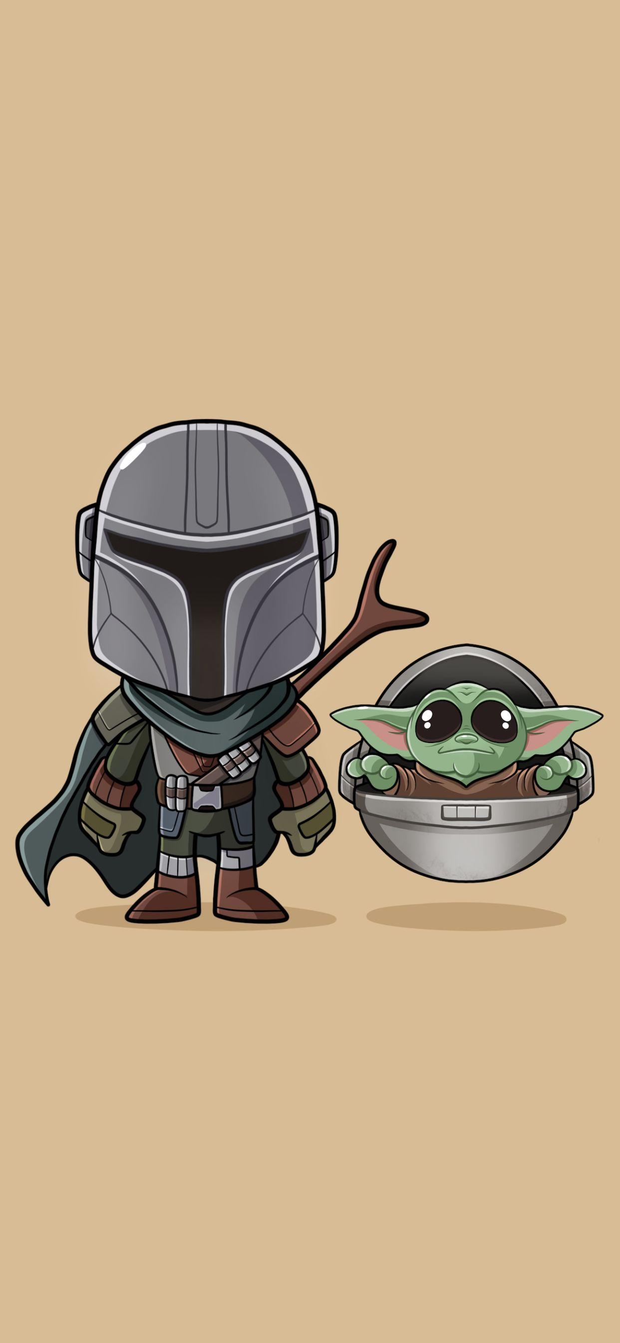 1242x2688 Baby Yoda and Mandalorian iPhone XS MAX Wallpaper, HD TV