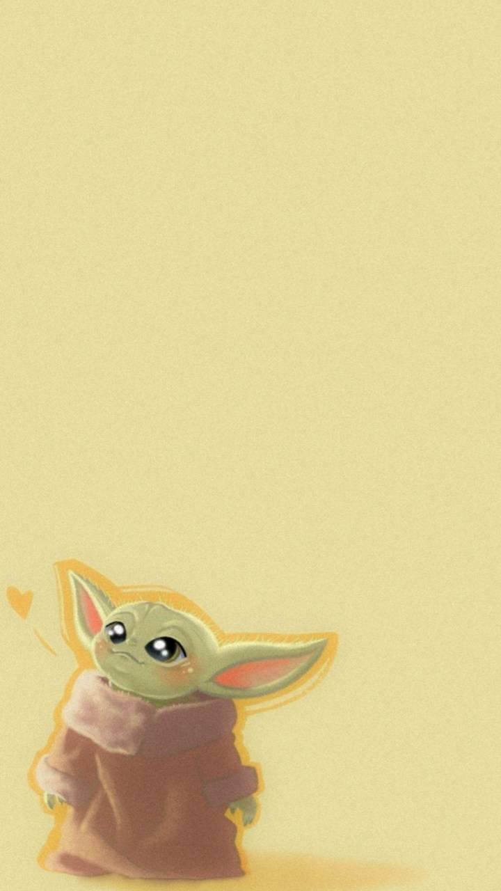 720x1280 Baby Yoda Cartoon Wallpaper