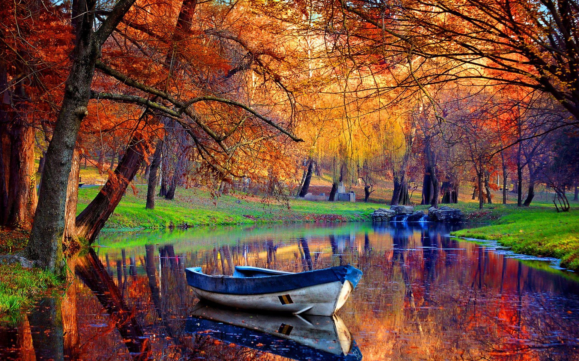 1920x1200 Autumn River HD Wallpaper