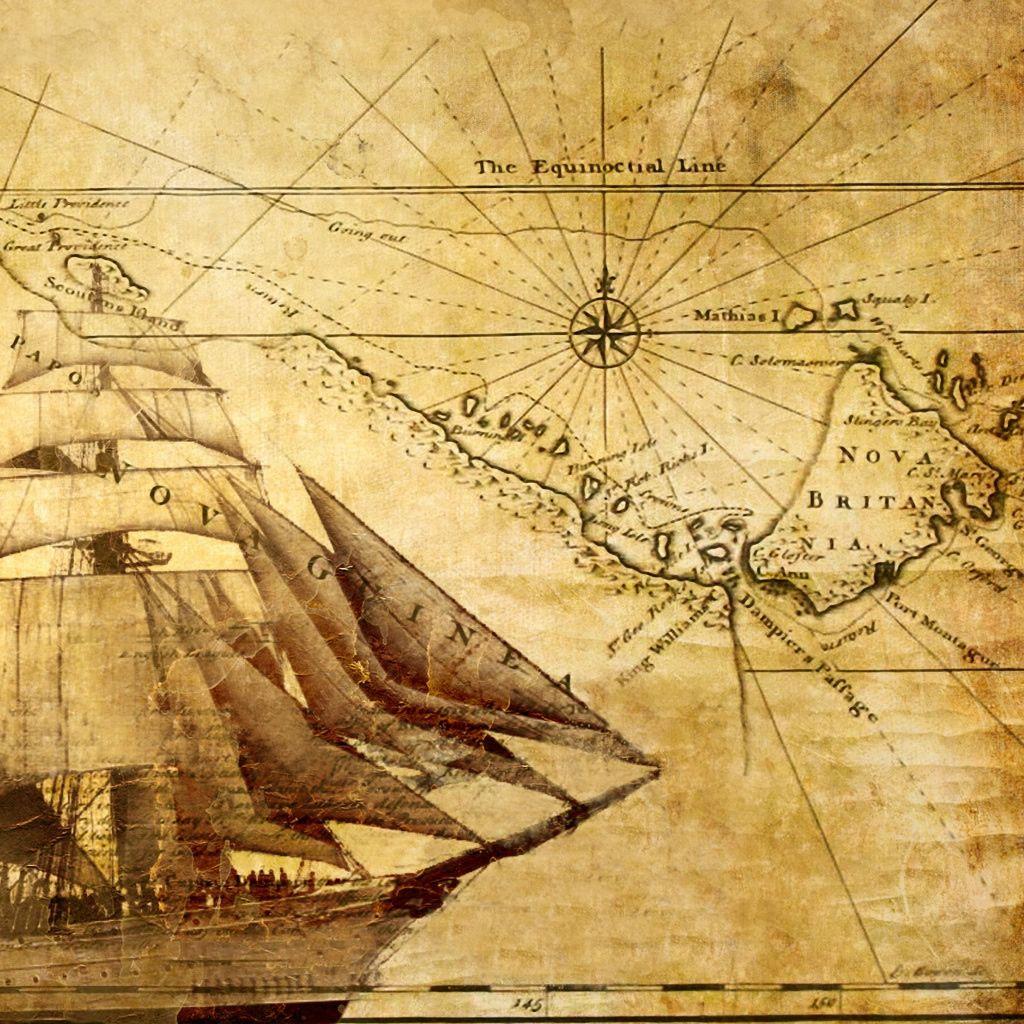 1024x1024 Vintage Maps Wallpaper
