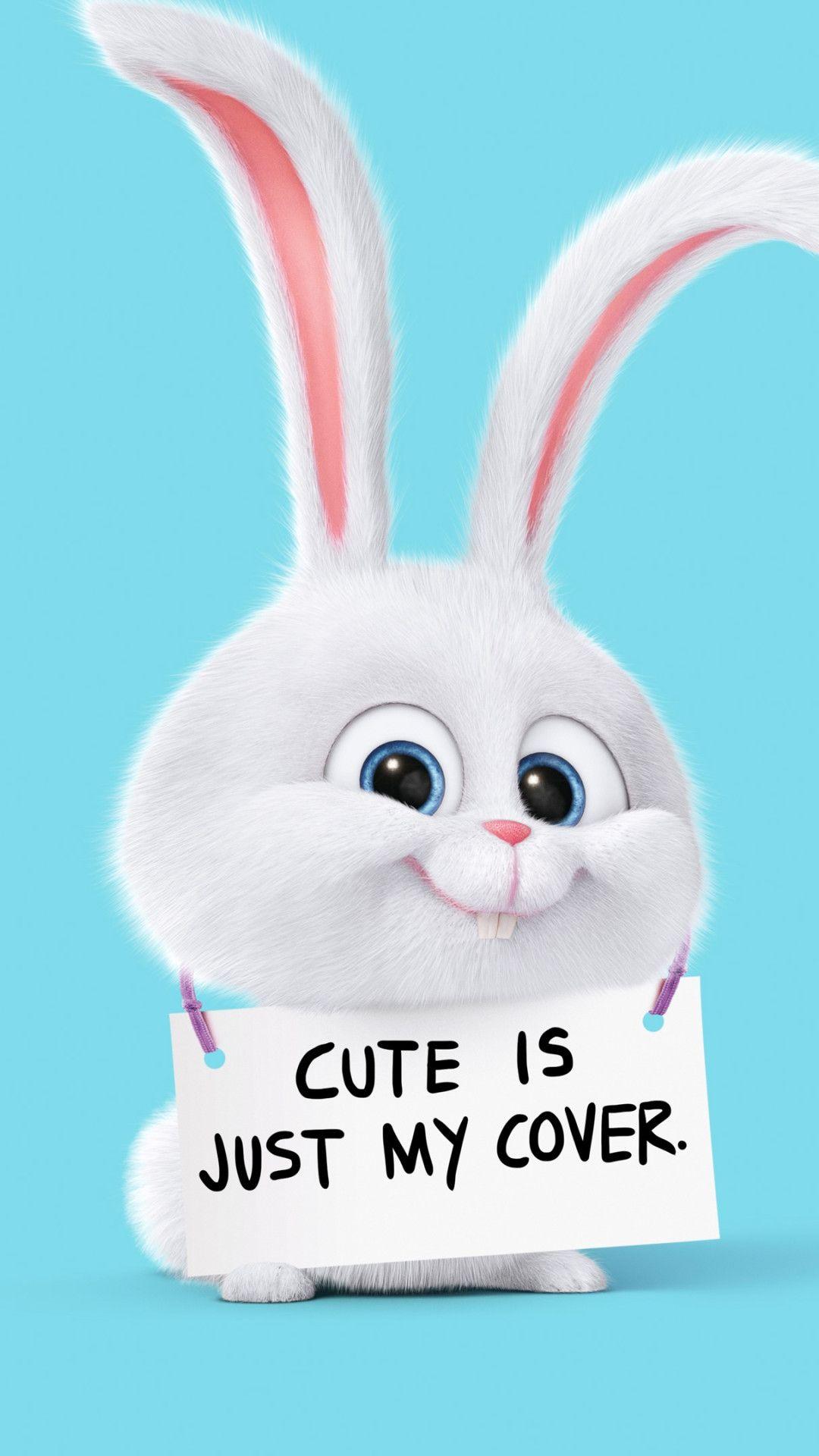 1080x1920 Cute Rabbit Is Just My Cover iPhone HD Wallpaper HD