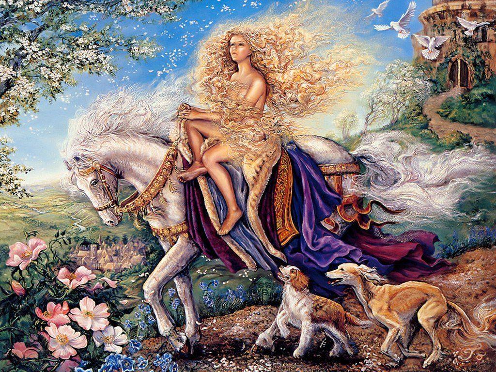 1024x768 Josephine Wall Fantasy Art. Art for your wallpaper: [FANTASY ART] [PAINTING] Josephine Wall. Fantasy art illustrations, Josephine wall, Celtic gods