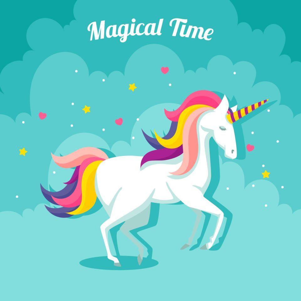 960x960 animated white unicorn HD image, Unicorn HD Wallpaper Background